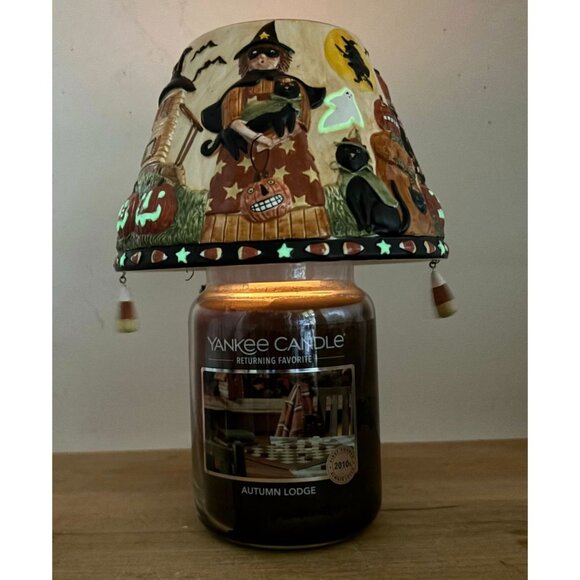 Yankee Candle Halloween Jar Shade by Teresa Kogut (2005) – Glow-in-the-Dark Ghos - Picture 11 of 12